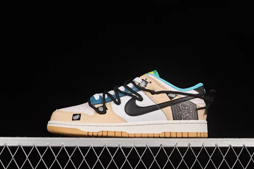 All Categories Nk SB Dunk Series Nk SB Dunk Low Low-top Sneakers Nk Dunk Low SE "Free .99" Cashew Flower SB Smashed Backboard Fashion Casual Sneakers DH0952-100